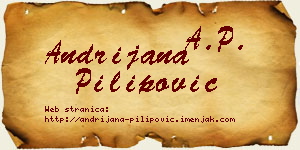 Andrijana Pilipović vizit kartica